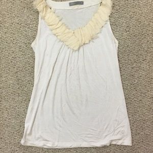 Pleated ruffle tank top